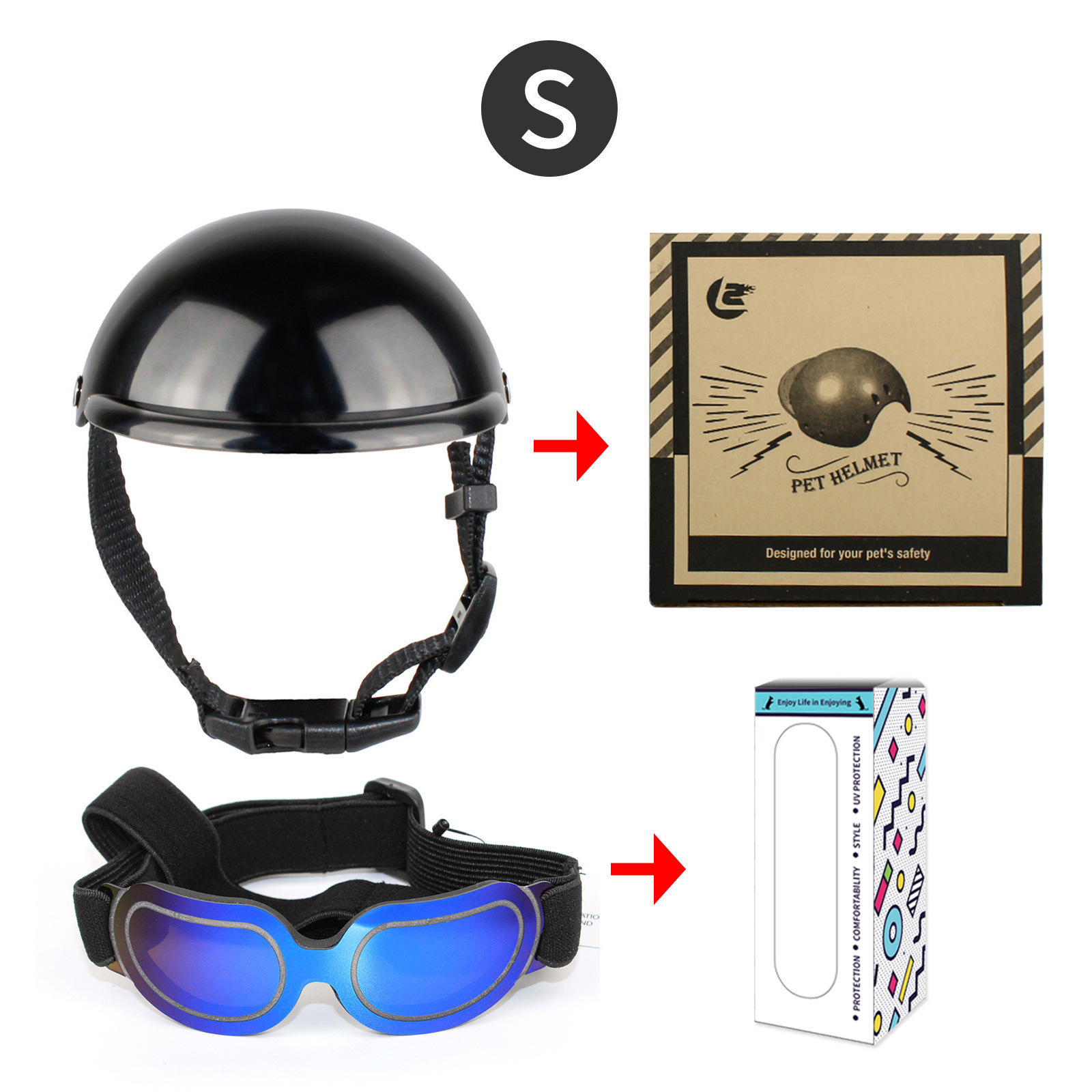 Motorcycle Gear Dogs - Pet Accessories Including Helmets Glasses Dogs