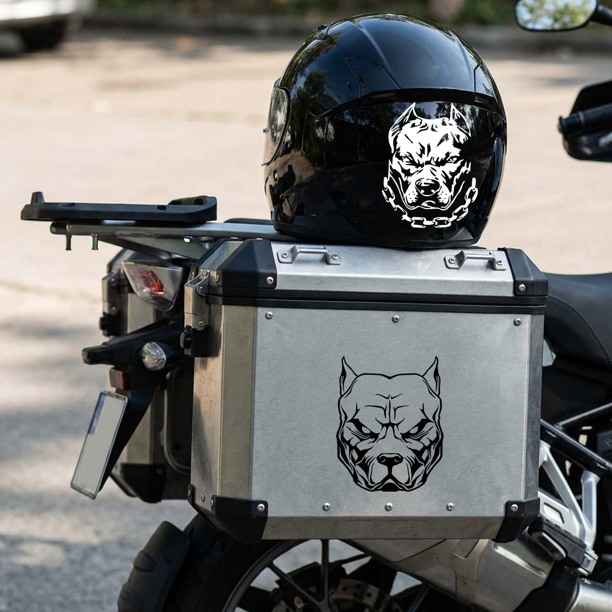 2PCS/SET Multicolor Pitbull Do - огляд і ціна Motorcycle Gear Dogs