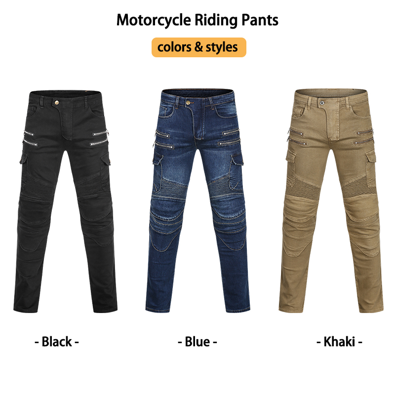 Men Women Slim Fit Zipper Deni - огляд і ціна Motorcycle Gear Jeans