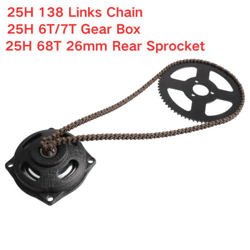 25H 138 Link Chain with 6T 7T  - огляд і ціна Motorcycle Gear Tidy