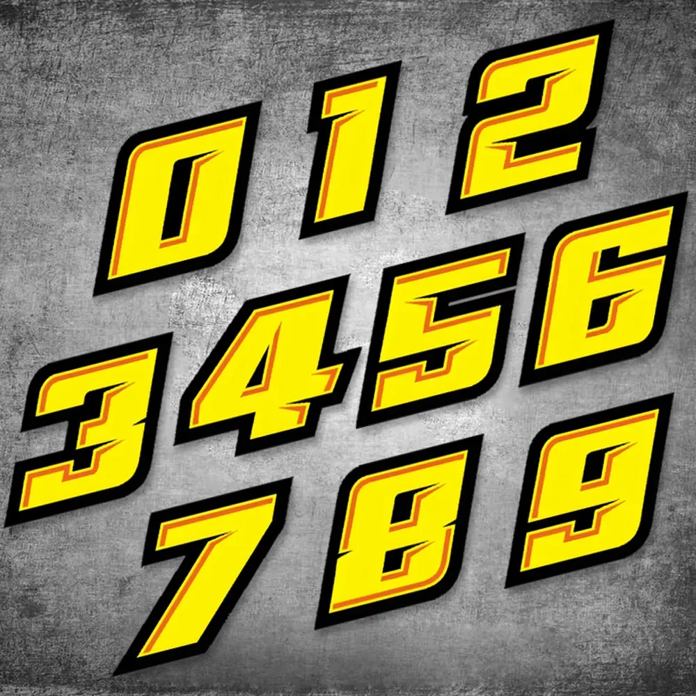 0123456789 Yellow Number Car M - огляд і ціна Motorcycle Gear Yellow