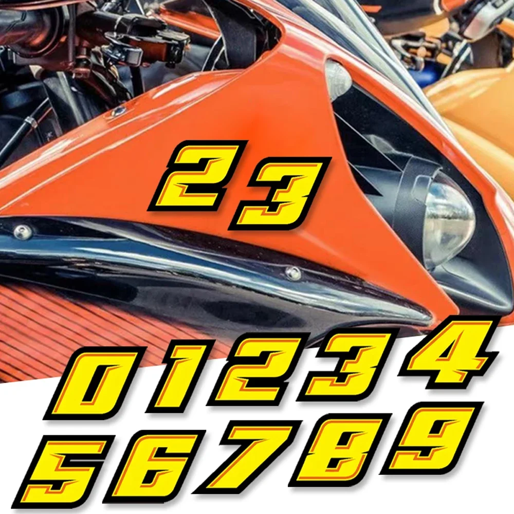 0123456789 Yellow Number Car M - огляд і ціна Motorcycle Gear Yellow