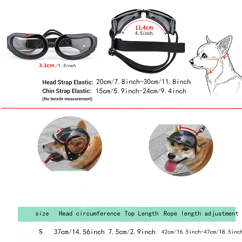 Dog Helmet and Sunglasses Sets - огляд і ціна Motorcycle Gear Dogs