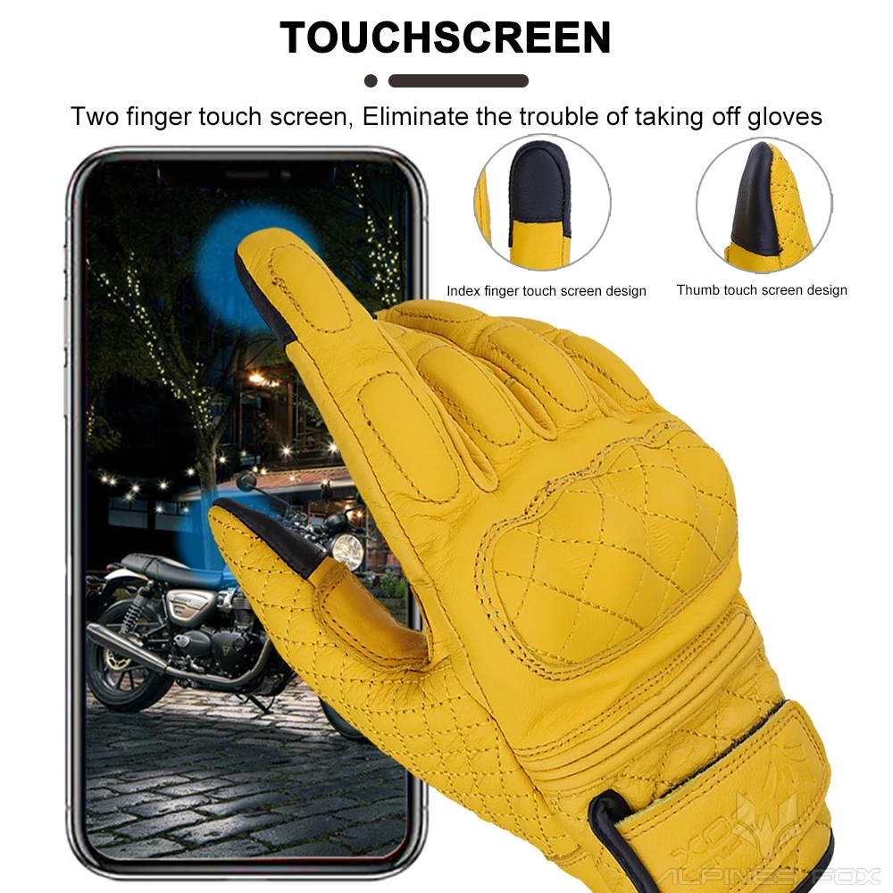 Retro Motorcycle Gloves Real L - огляд і ціна Motorcycle Gear Alpine