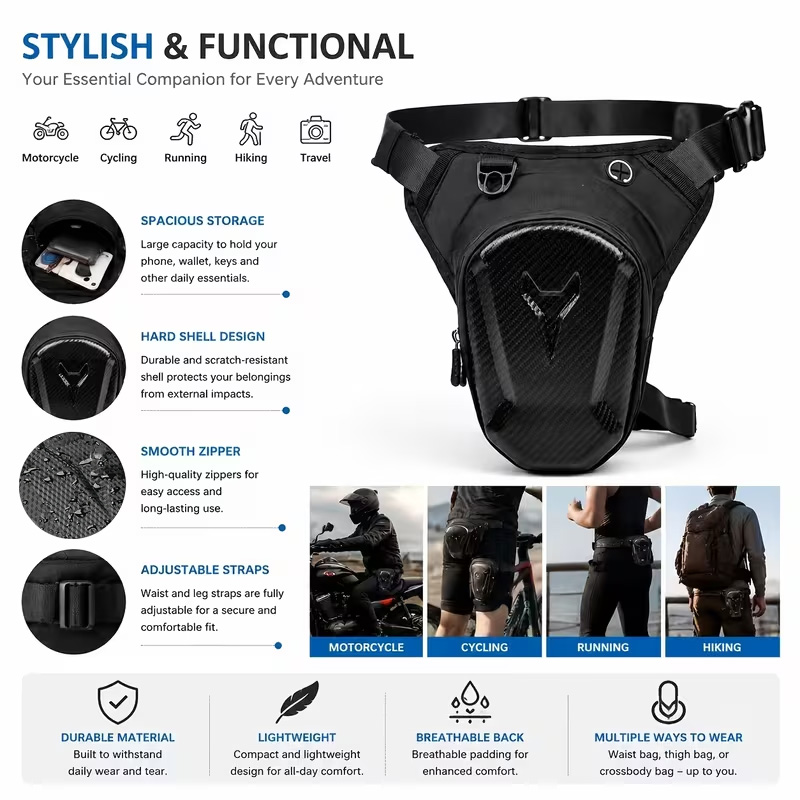 Motorcycle Leg Tank Bag Waterp - огляд і ціна Motorcycle Gear Wardrobe